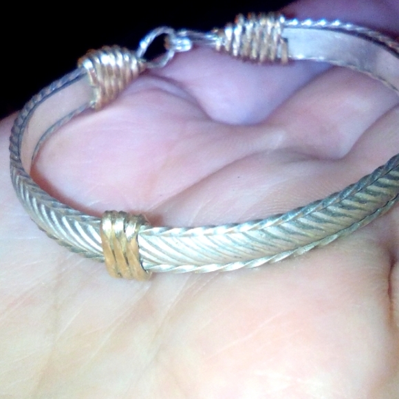 Sterling silver and gold tone kids bracelet